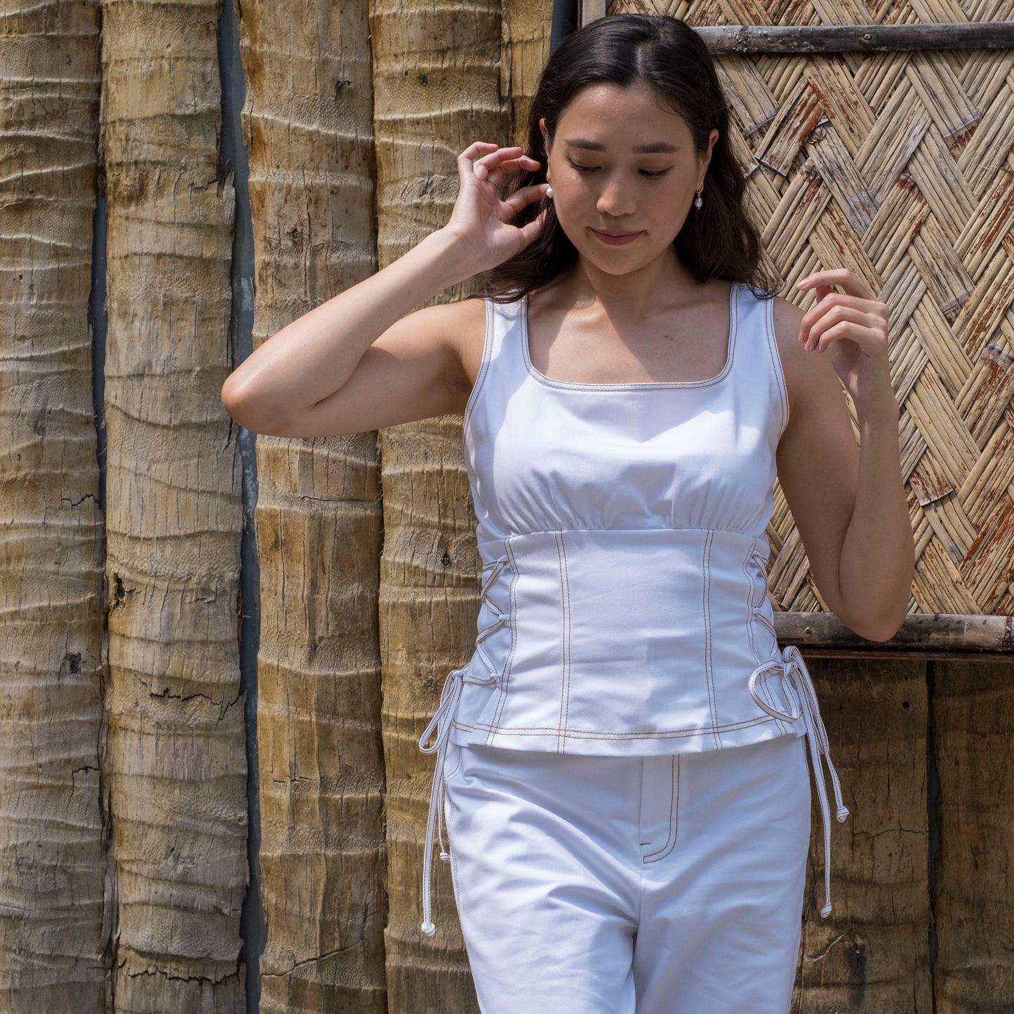 BRIDGET TWILL Pants WHITE