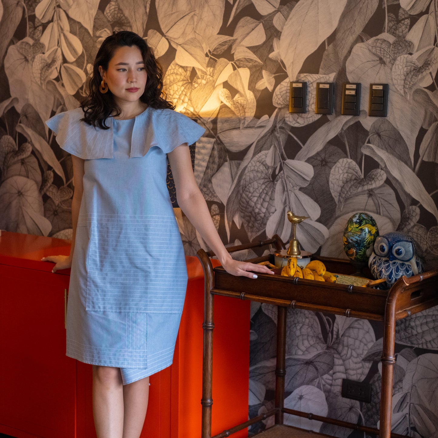 EMORY Stitched Dress CHAMBRAY