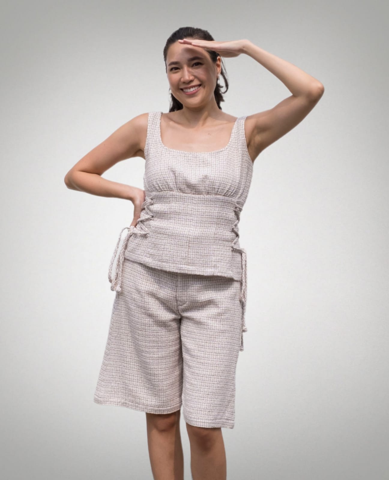 BRIDGET TWEED Shorts BEIGE