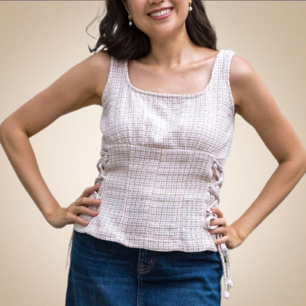 BRIDGET TWEED Top PINK