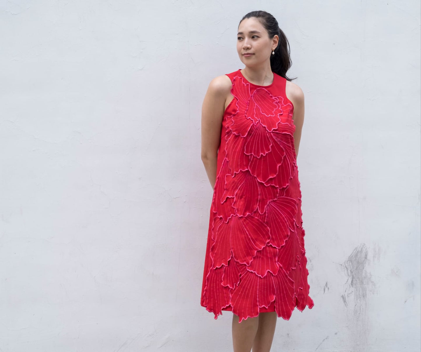 PANSY Petal Dress RED