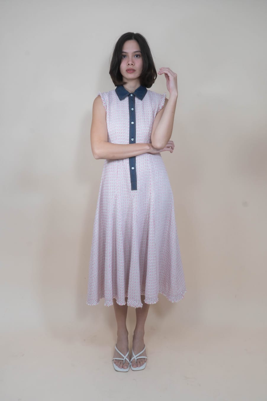 KATE Dress PINK TWEED