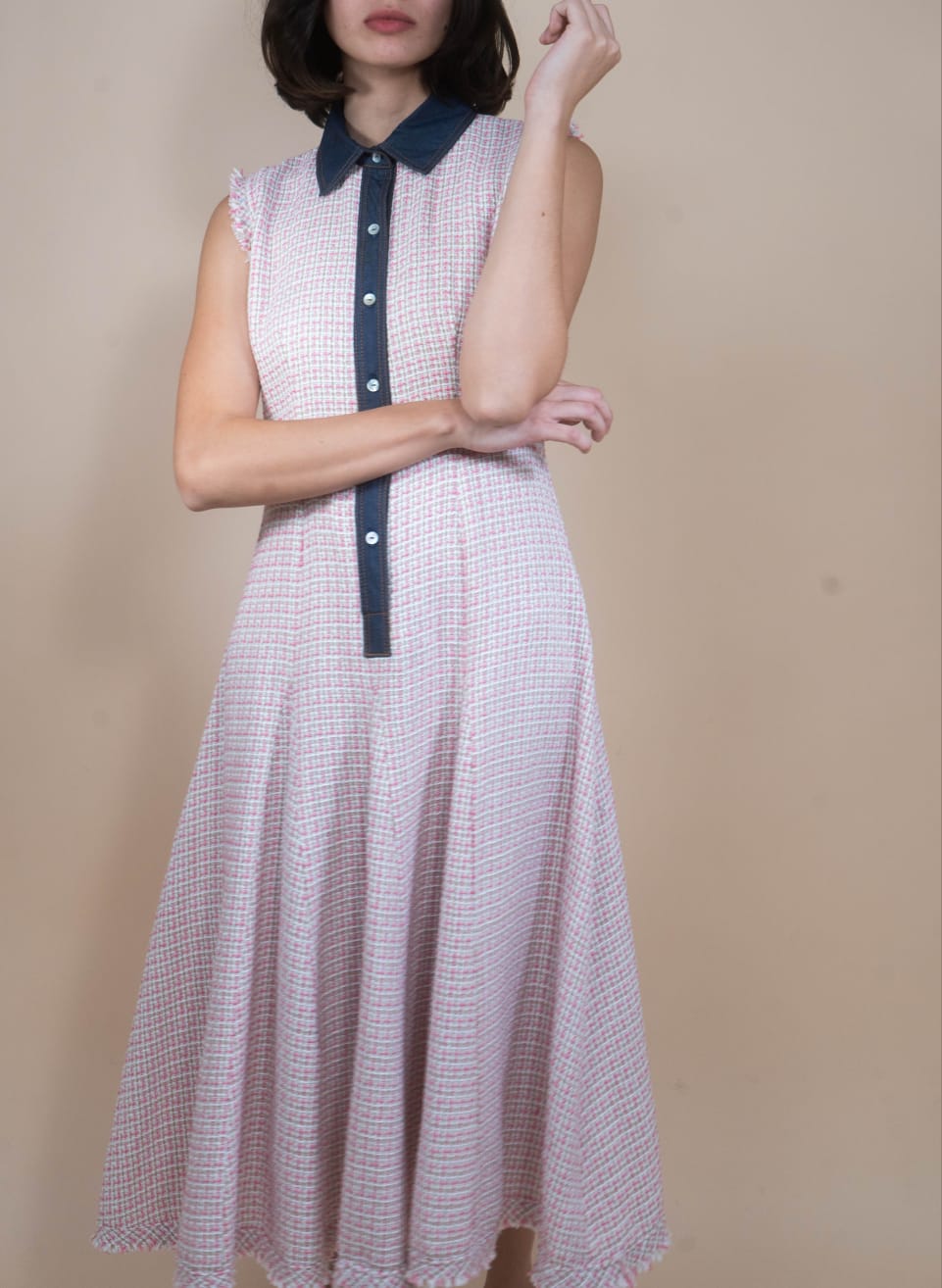 KATE Dress PINK TWEED