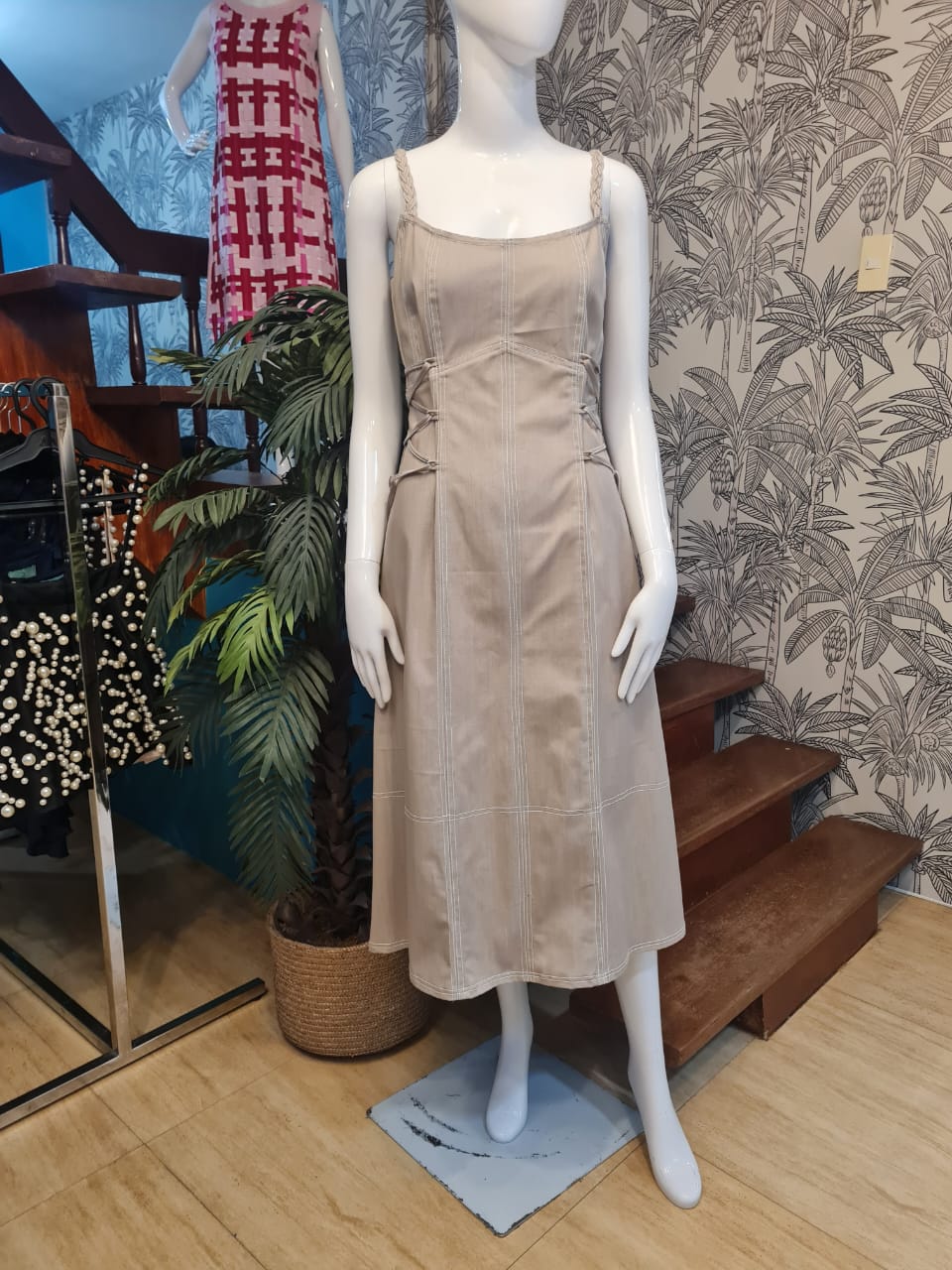 MIA Corset style Dress KHAKI