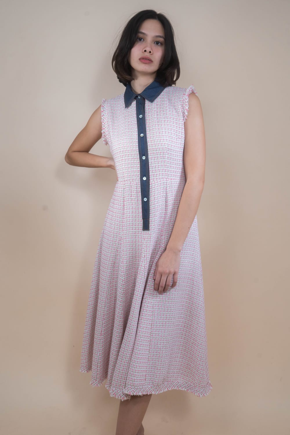 KATE Dress PINK TWEED