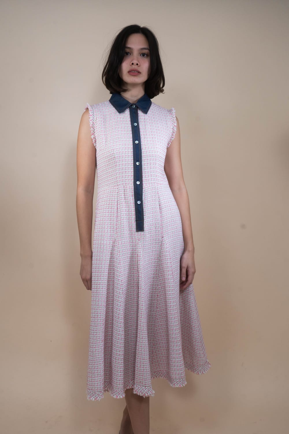 KATE Dress PINK TWEED