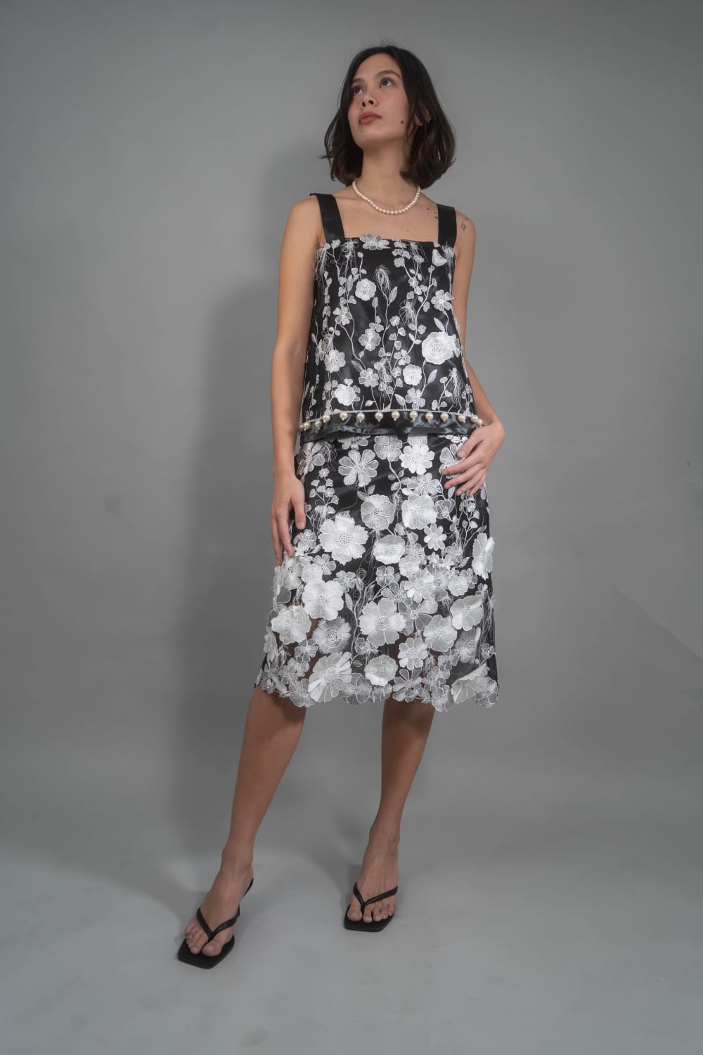 MERIT Embroidered Tulle Top
