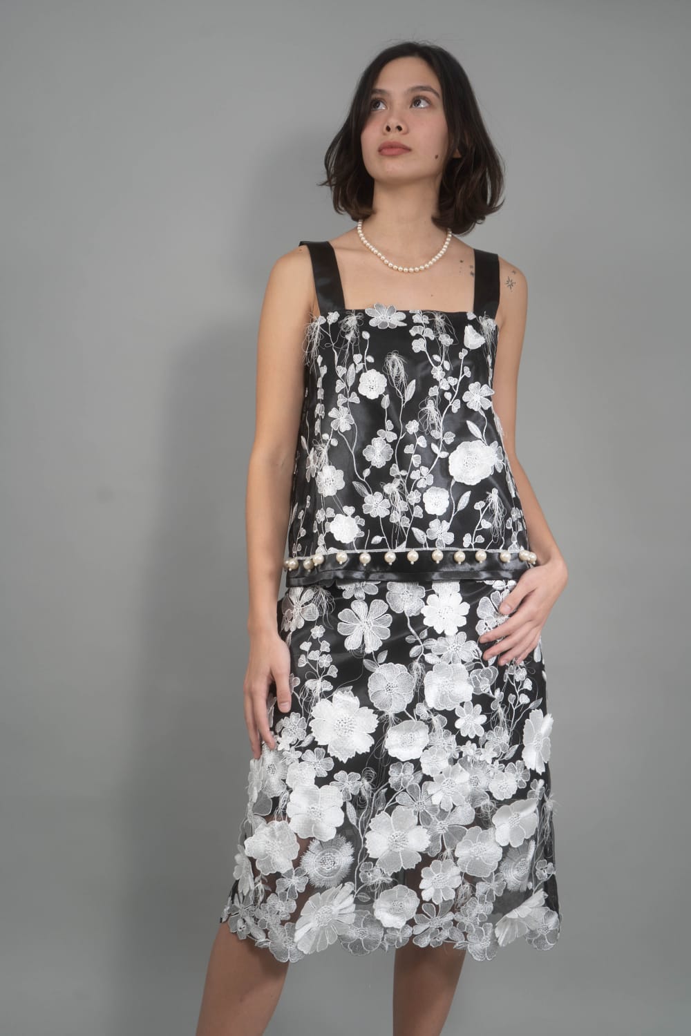 MERIT Embroidered Tulle Top