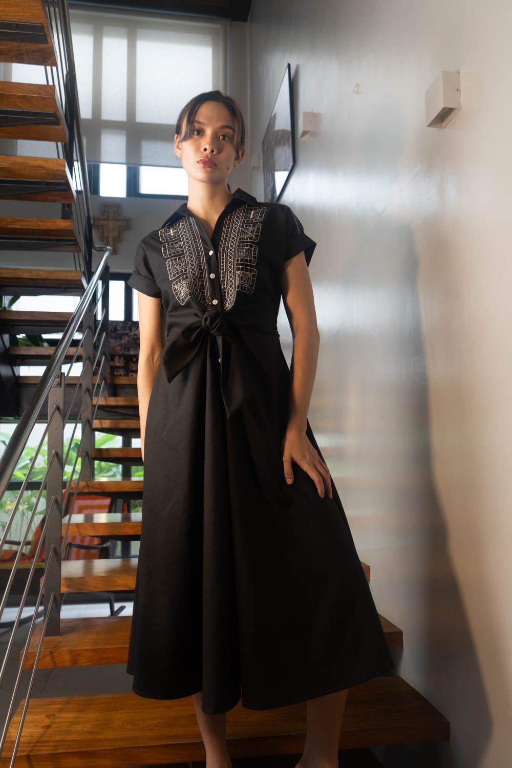 CARRIE Sarong Dress BLACK