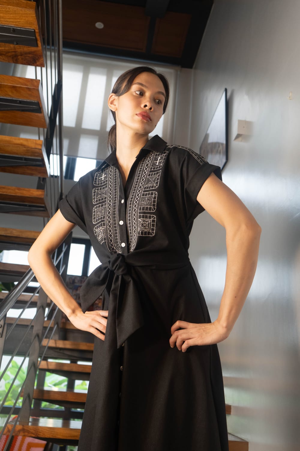 CARRIE Sarong Dress BLACK