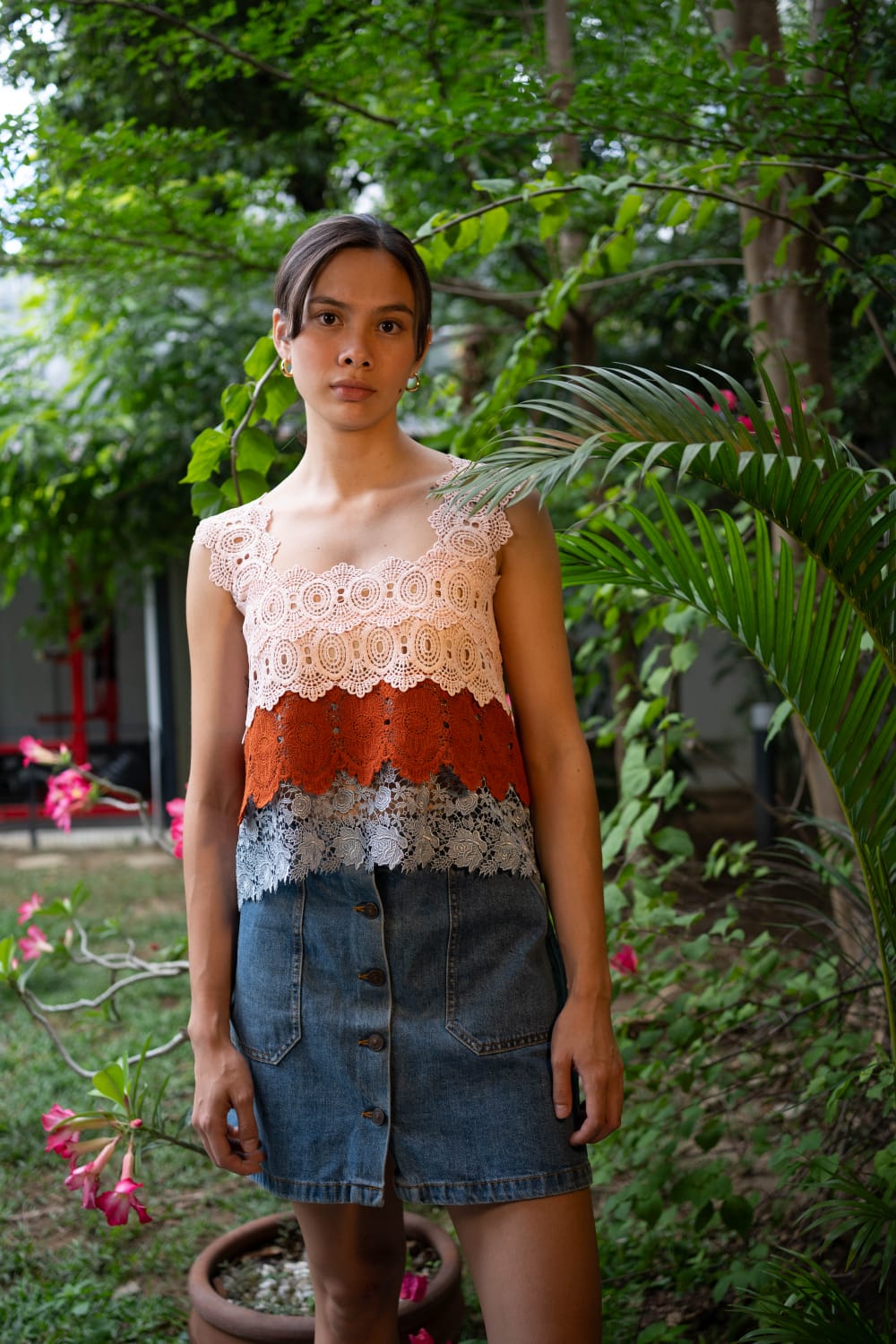 MARI Cami Top PINK/ RUST/ BLUE