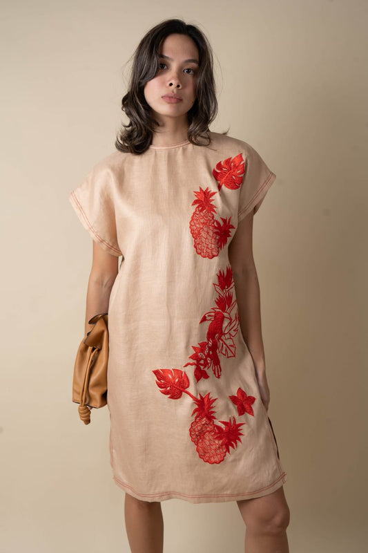 ARIS Dress KHAKI / RED