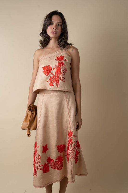 ARIS Skirt KHAKI / RED