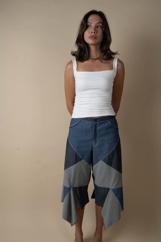 MARTINE Pants PATCHWORK DENIM