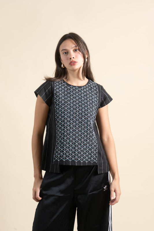 NADINA Top BLACK STRIPE