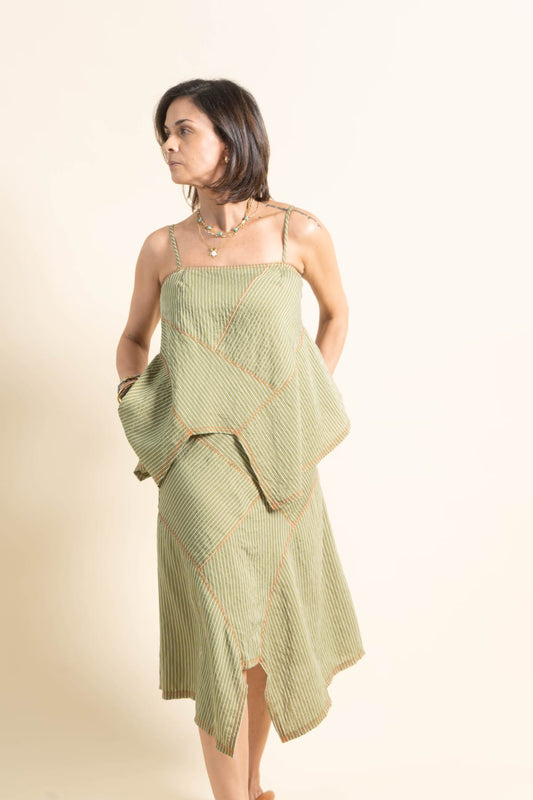 ANNA Skirt GREEN STRIPE