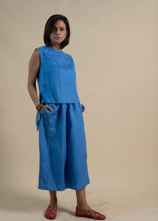 MAUD Stitched Pants BLUE