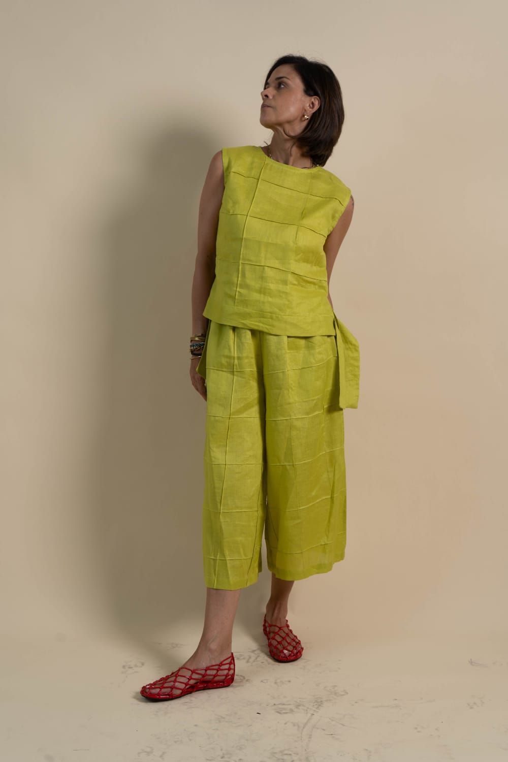 MAUD Stitched Pants LIME