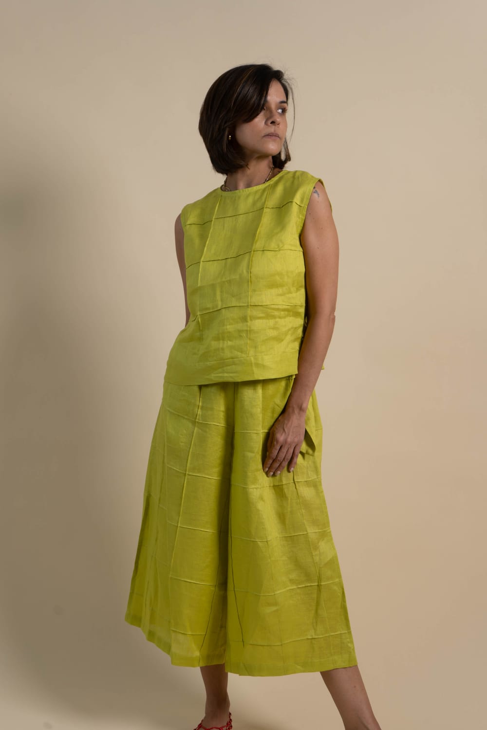 MAUD Stitched Pants LIME
