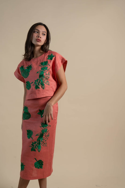 CELESTE Kimona Top CORAL