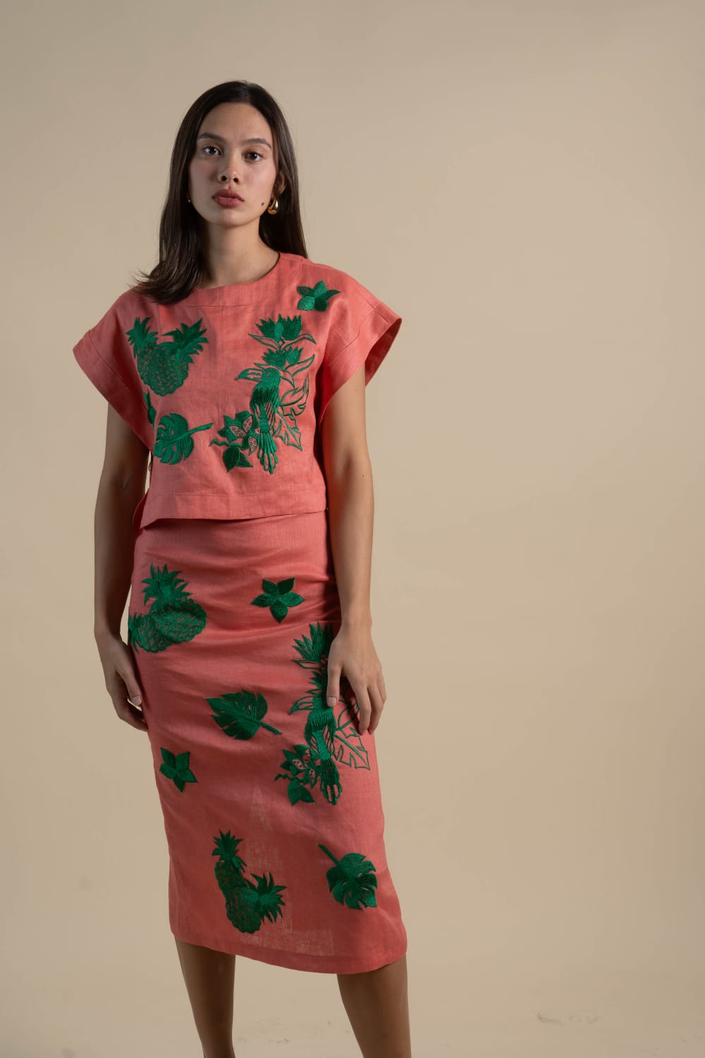 CELESTE Kimona Top CORAL