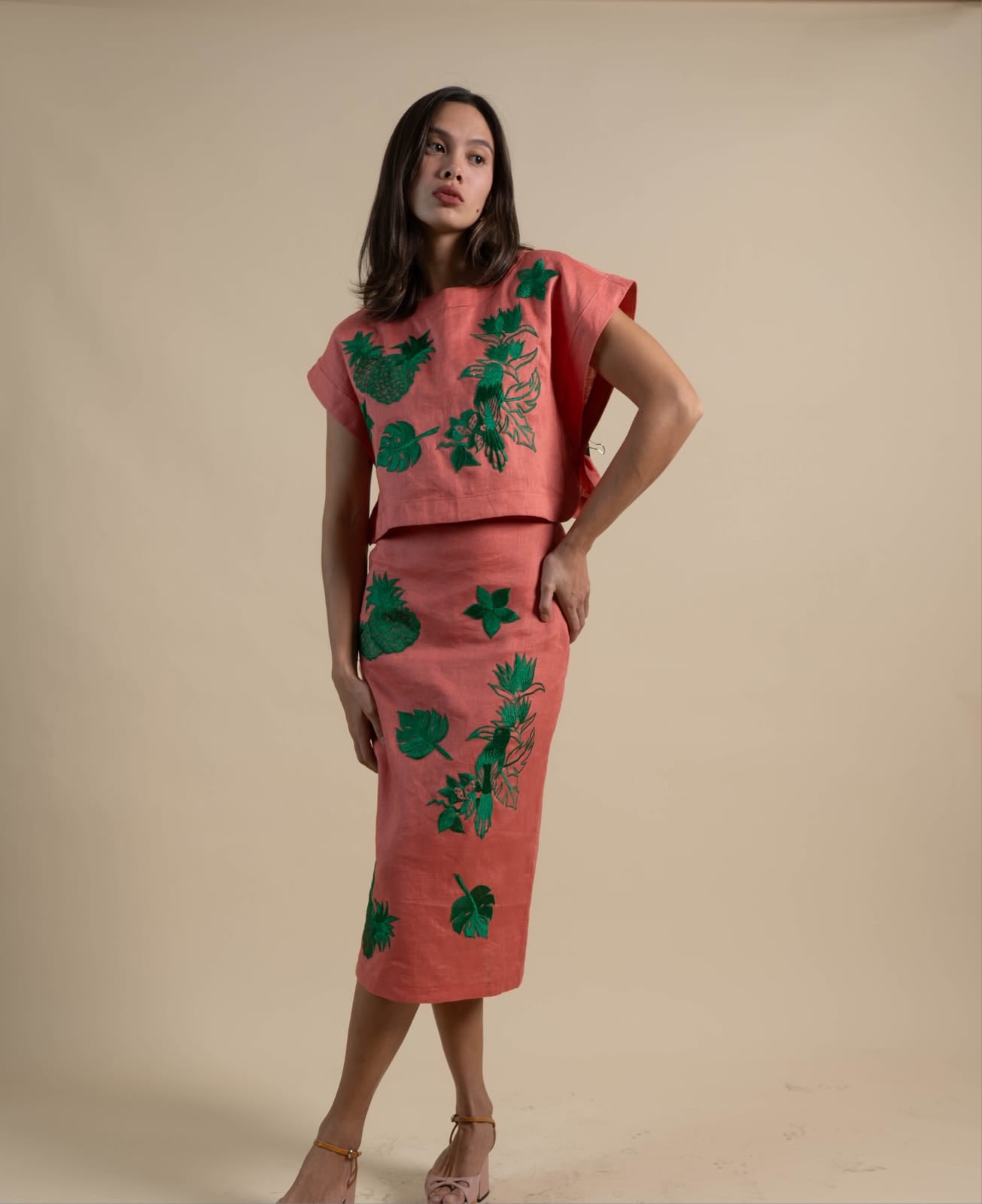 CELESTE Kimona Top CORAL