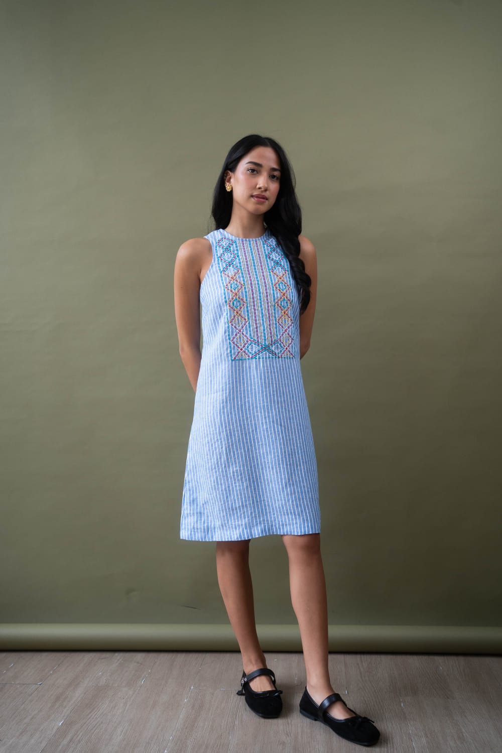 NADINA Dress BLUE STRIPE