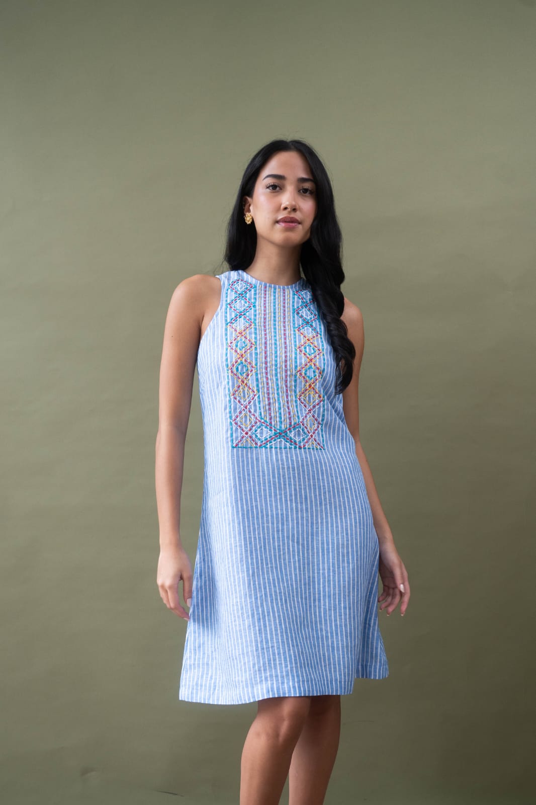NADINA Dress BLUE STRIPE