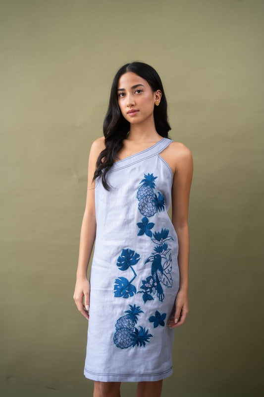 ARIS One Shoulder Dress BLUE