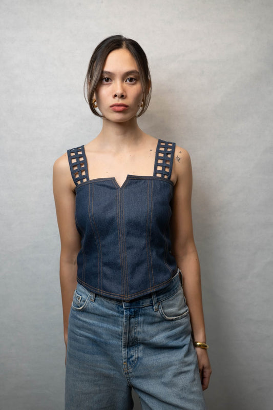 LULU Corset Top DENIM