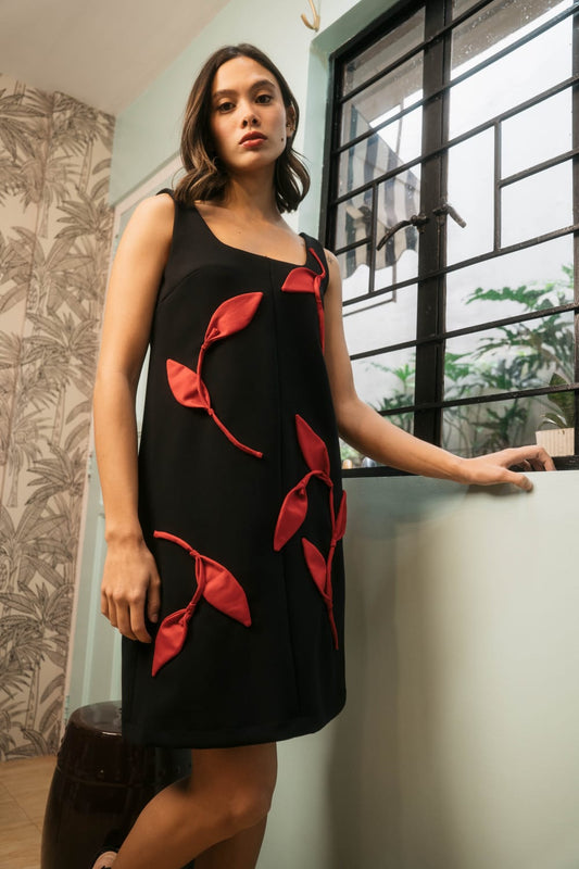 TATI Dress BLACK / RED