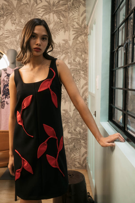 TATI Dress BLACK / RED