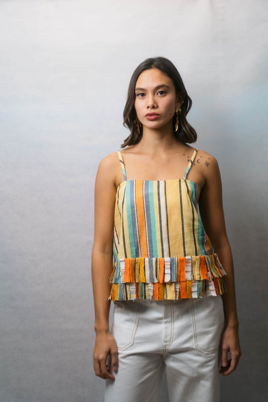 INDIE Top YELLOW STRIPE