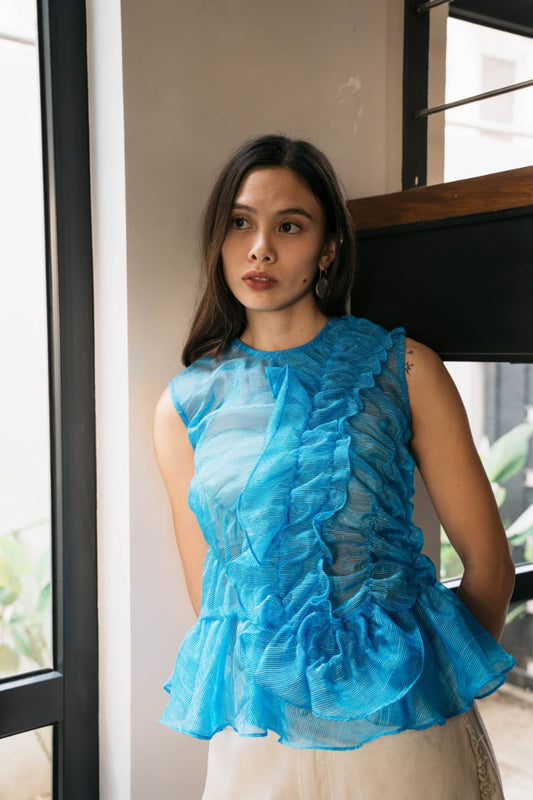 PIM Garter Top BLUE ORGANZA