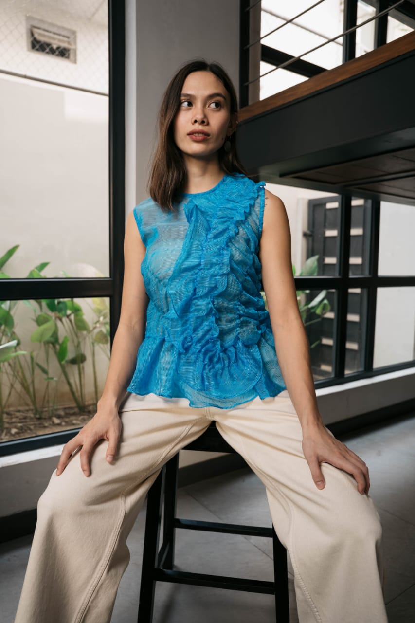 PIM Garter Top BLUE ORGANZA