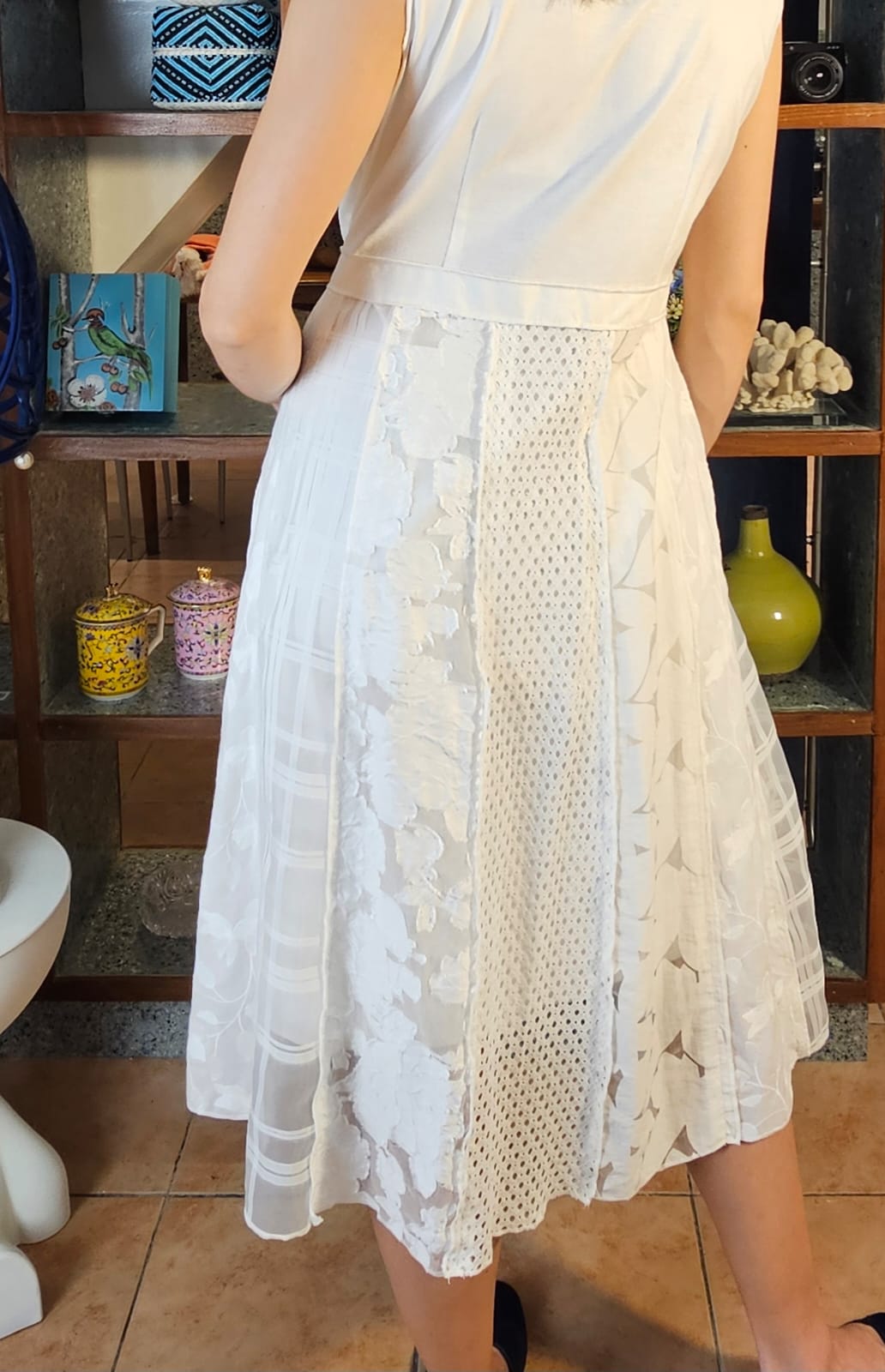 NOW Shirt Dress WHITE PATCHWORK