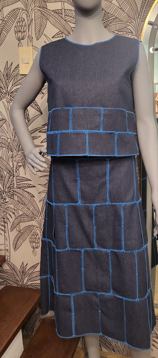 AMIE Top DENIM / TURQUOISE MERROW