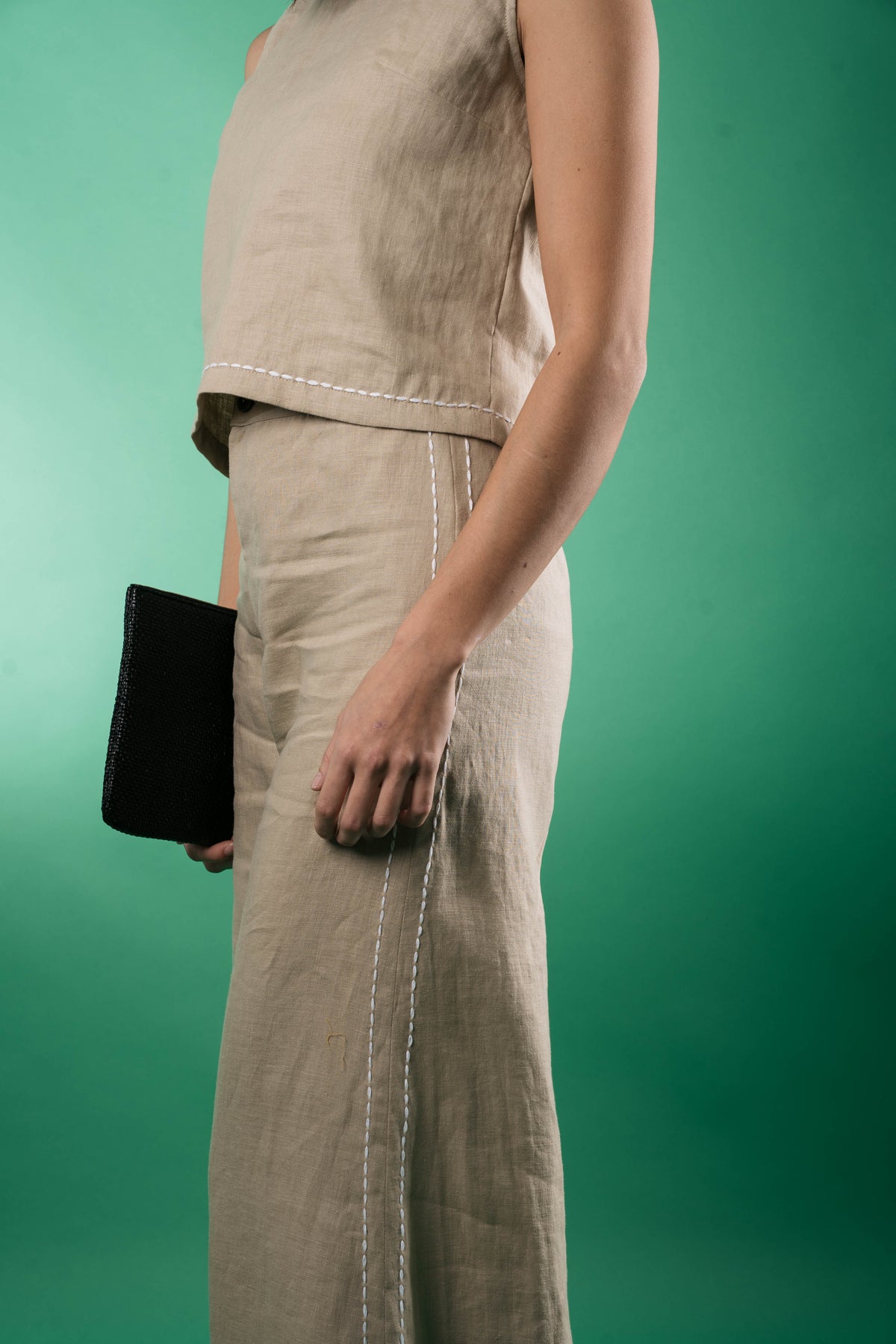 LEO Pants KHAKI LINEN
