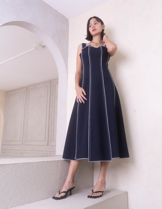 COLE Panelled Dress NAVY