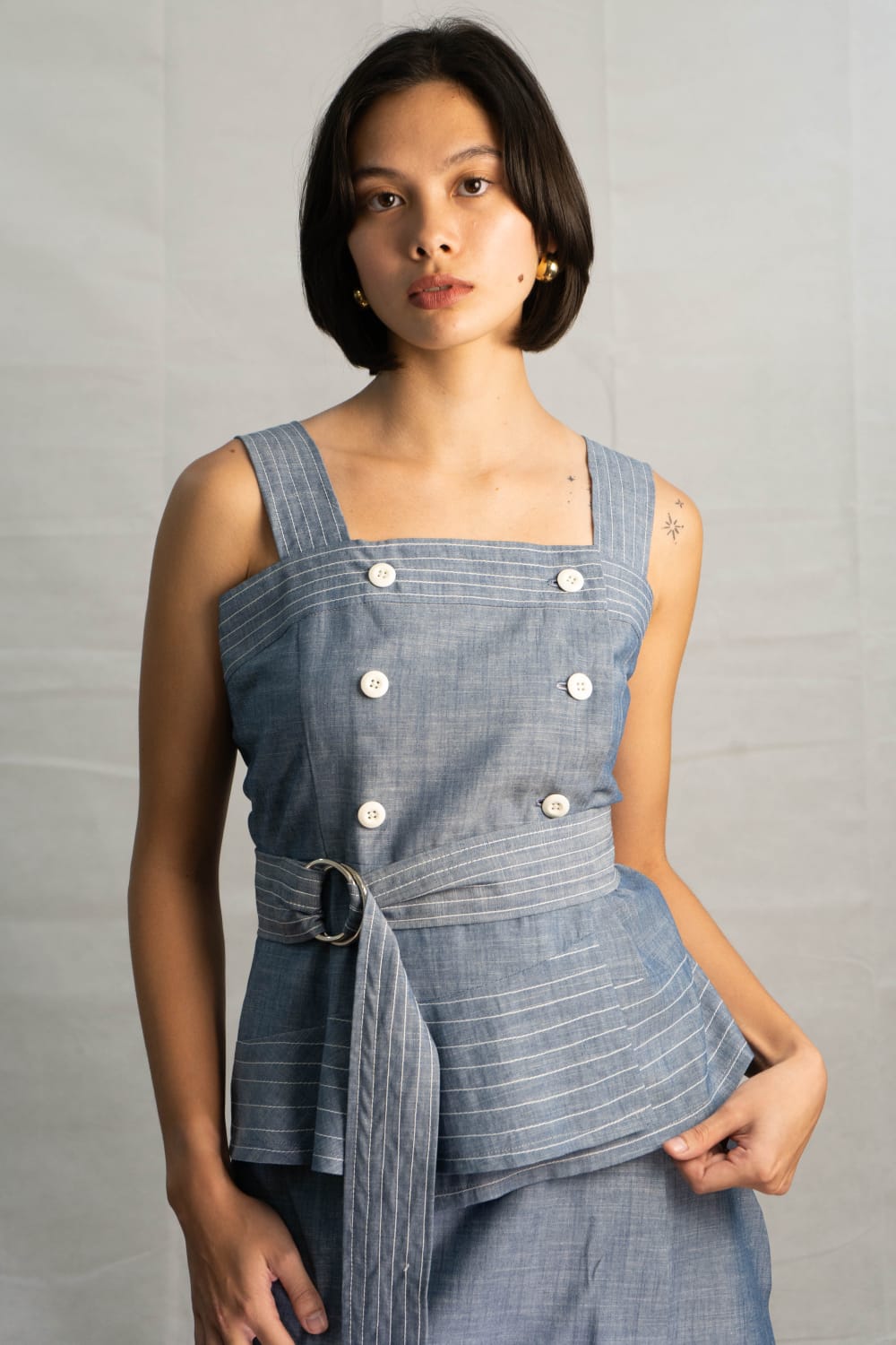 COLLETTE Top CHAMBRAY