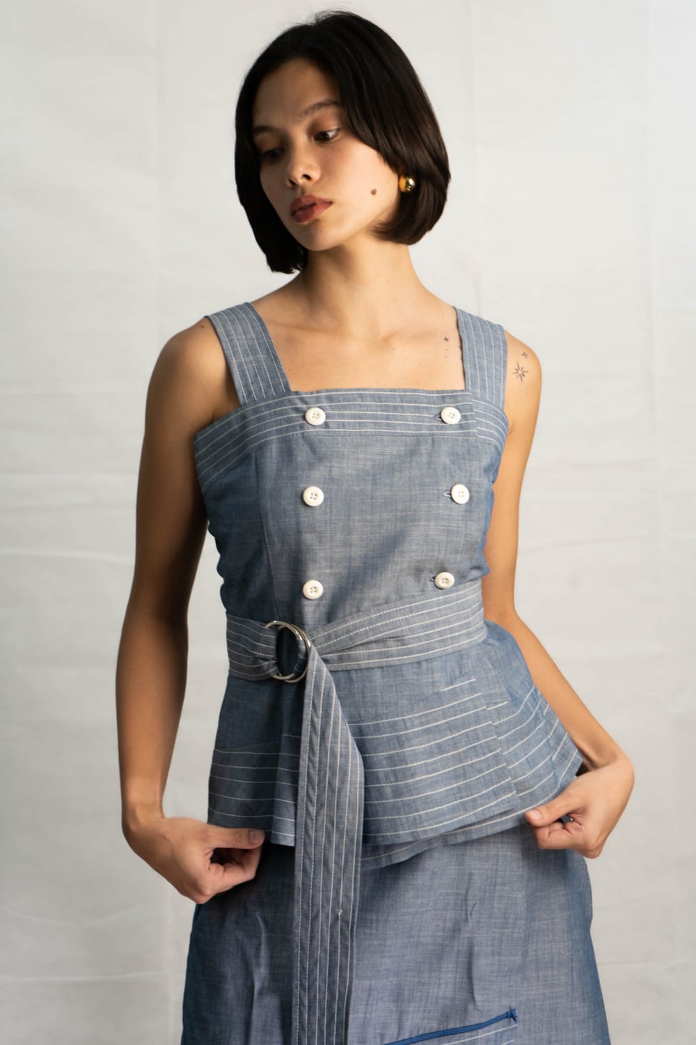 COLLETTE Top CHAMBRAY