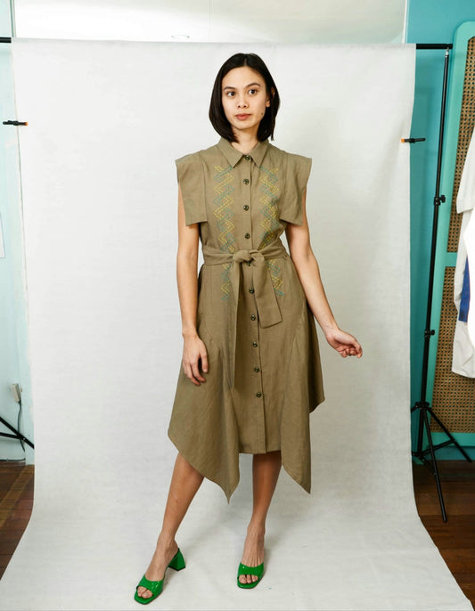 MAYA Shirt Dress OLIVE