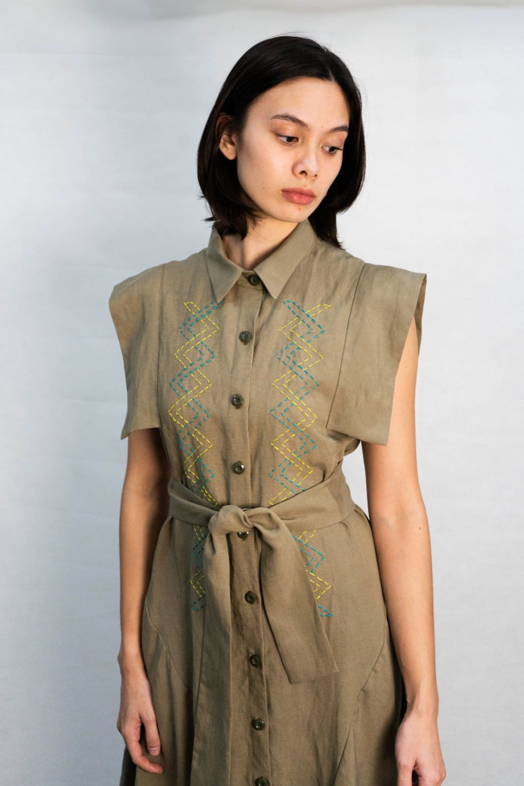 MAYA Shirt Dress OLIVE