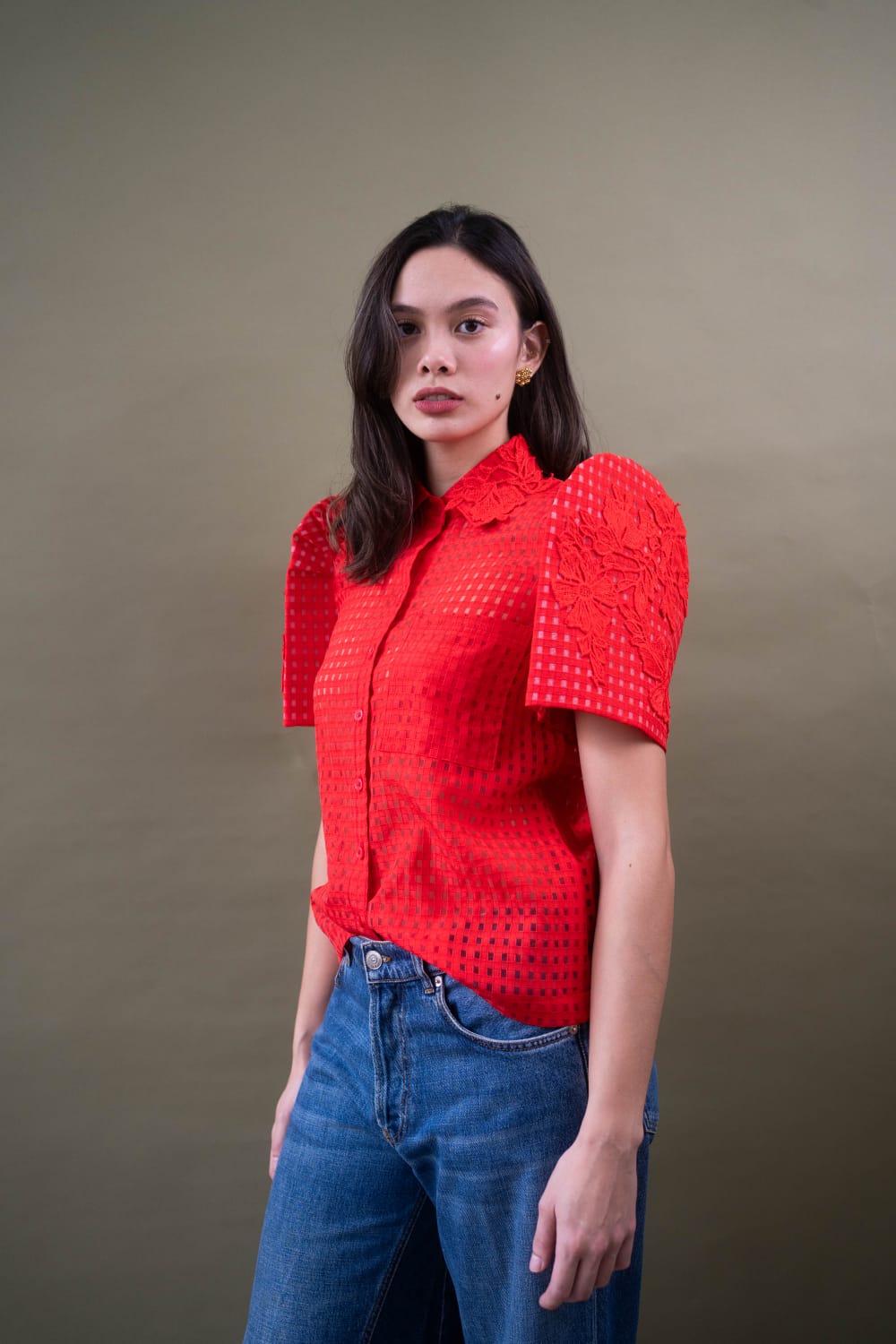 MAYUMI Terno Top RED ORGANZA