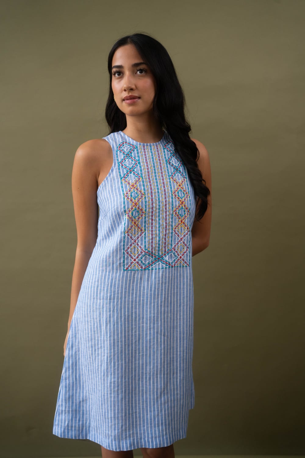 NADINA Dress BLUE STRIPE