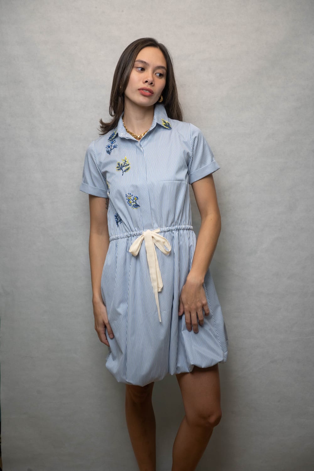 SIMONE Bubble Shirtdress STRIPES