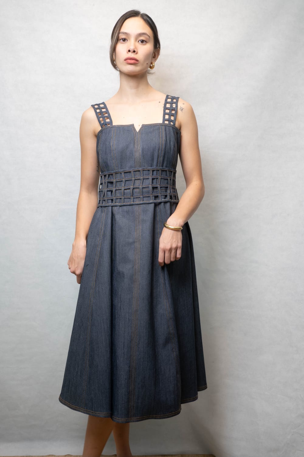 LULU Corset Dress DENIM