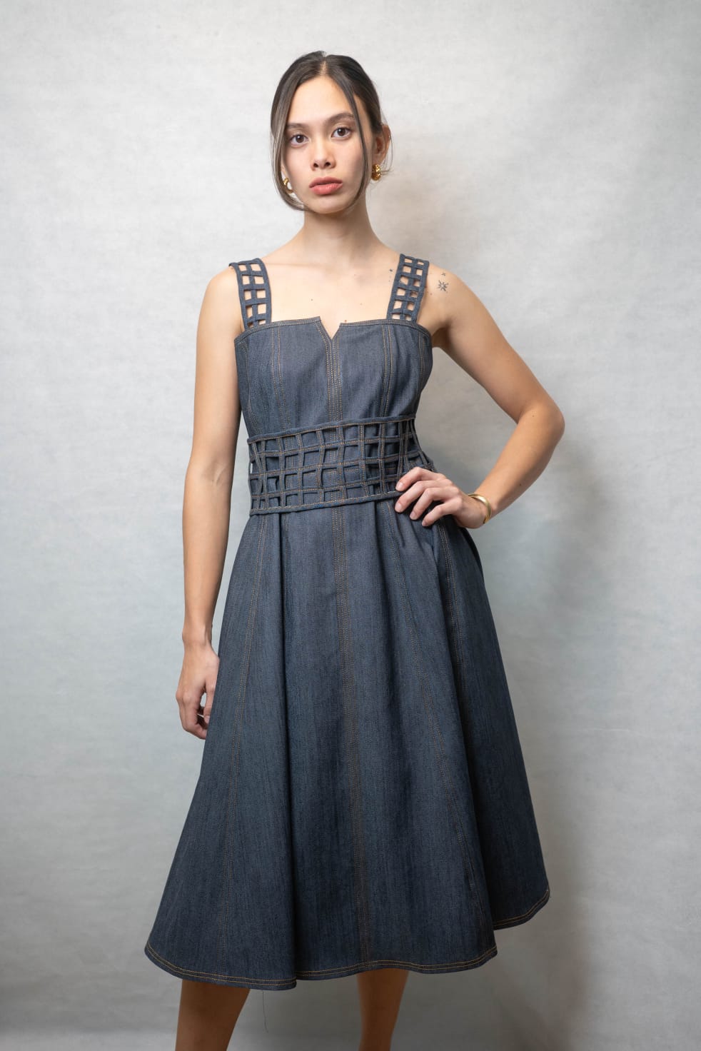 LULU Corset Dress DENIM
