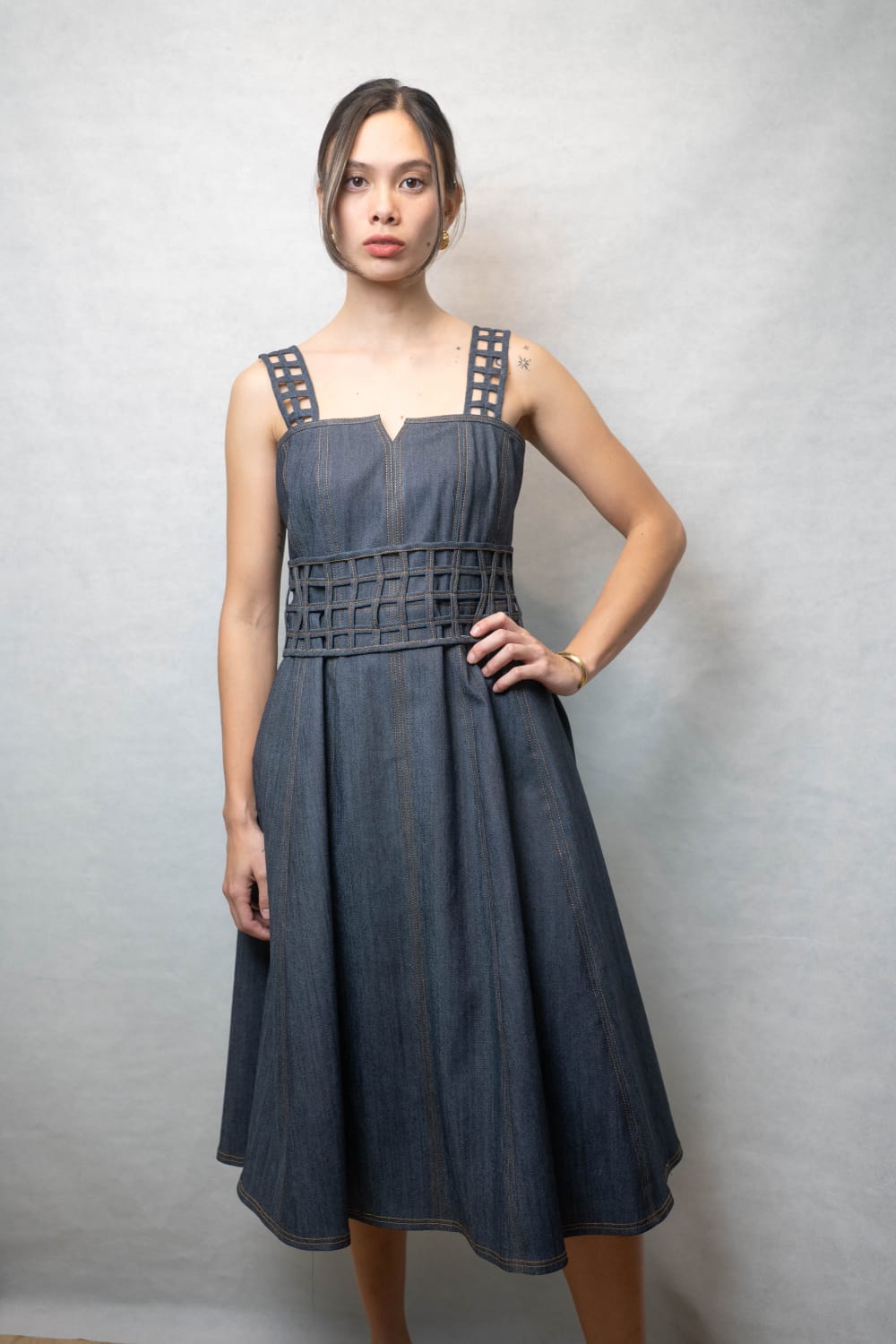 LULU Corset Dress DENIM