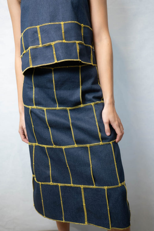 LIAM Skirt DENIM / YELLOW MERROW